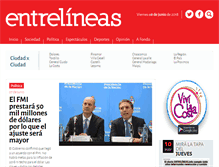 Tablet Screenshot of entrelineas.info